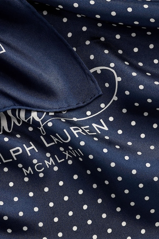 Akcesoria Lauren Ralph Lauren chusta damska jedwabna 454P14477 granatowy