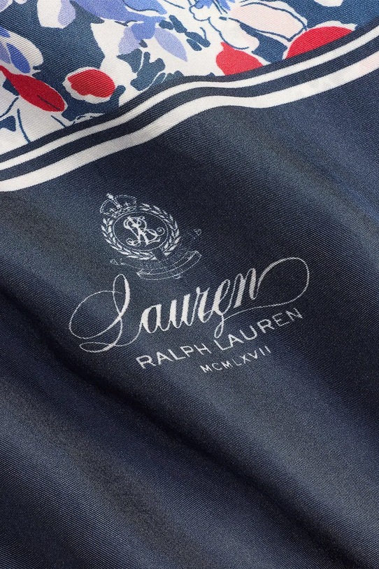 Akcesoria Lauren Ralph Lauren szal damski jedwabny 454P14488 granatowy