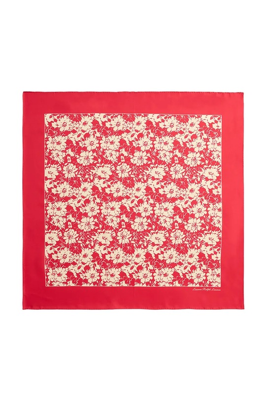 Lauren Ralph Lauren chusta damska jedwabna 454P14493 czerwony SS26