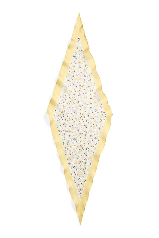 Lauren Ralph Lauren szalik damski jedwabny 454P14494 żółty SS26