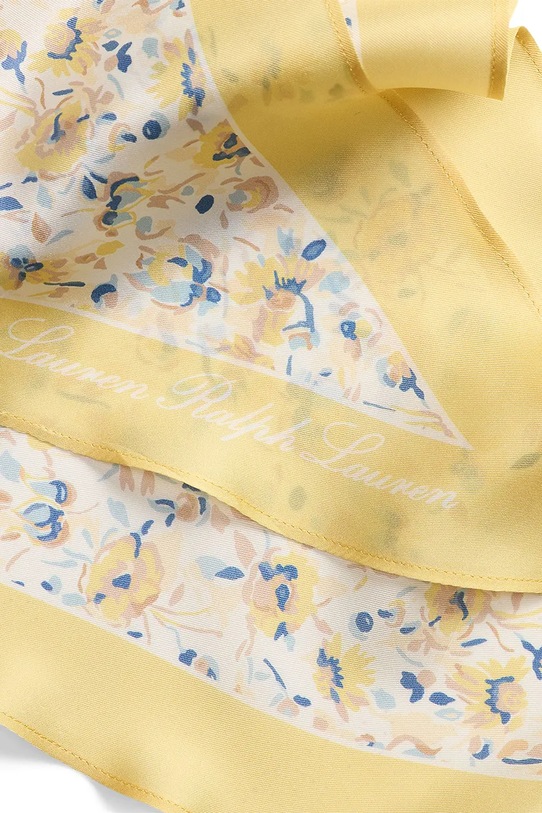 Akcesoria Lauren Ralph Lauren szalik damski jedwabny 454P14494 żółty