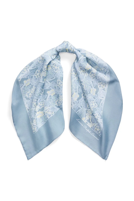 Lauren Ralph Lauren chusta damska z dodatkiem jedwabiu niebieski 454P14497