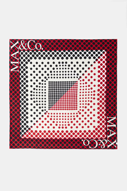 MAX&Co. chusta jedwabna MCABATTISTA tkanina czerwony 2616541016200