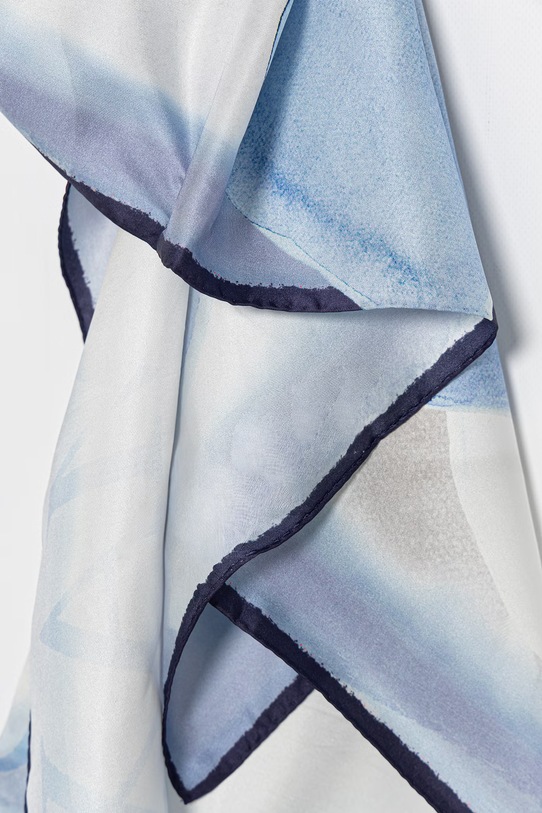 Akcesoria Max&Co. apaszka damska jedwabna MCABATTISTA 2616541017200 granatowy