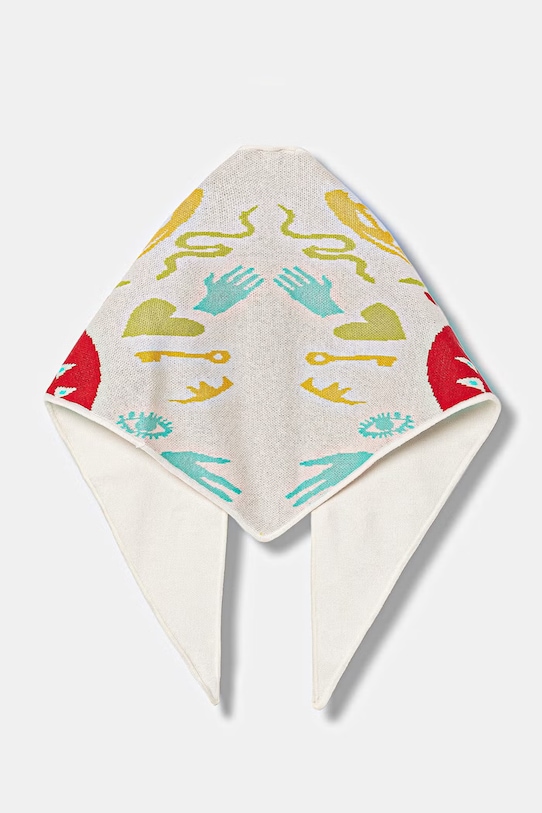 Never Fully Dressed szalik NFDA652 beżowy SS26