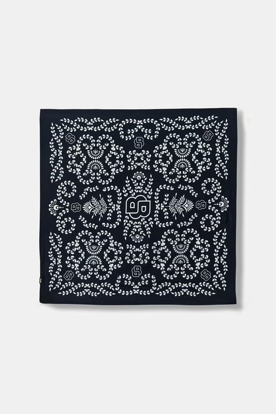 BOSS šatka dámska hodvábna Vincency B tmavomodrá 50555864