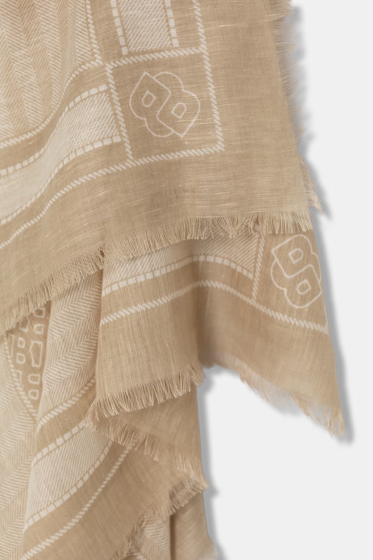 Аксессуары BOSS платок женский с добавлением льна Jinnah 50562041 бежевый