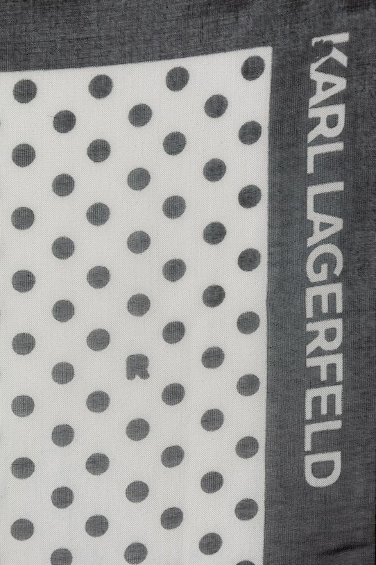 Karl Lagerfeld šátek ženský s příměsí hedvábí K/CIRCLE B2W33041 černá SS26