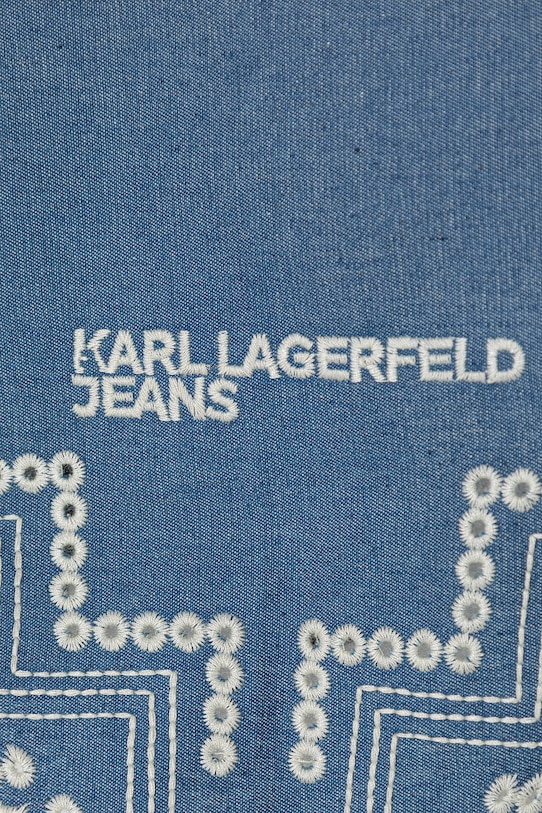Doplnky Bavlnená šatka Karl Lagerfeld Jeans B2W33008 modrá