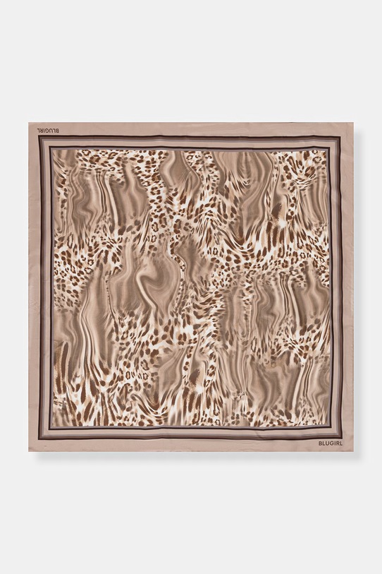 Blugirl Blumarine chusta damska z dodatkiem jedwabiu beżowy NA6015.T490A