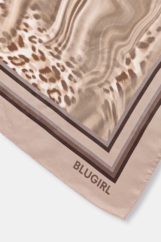 Blugirl Blumarine chusta damska z dodatkiem jedwabiu NA6015.T490A beżowy SS26