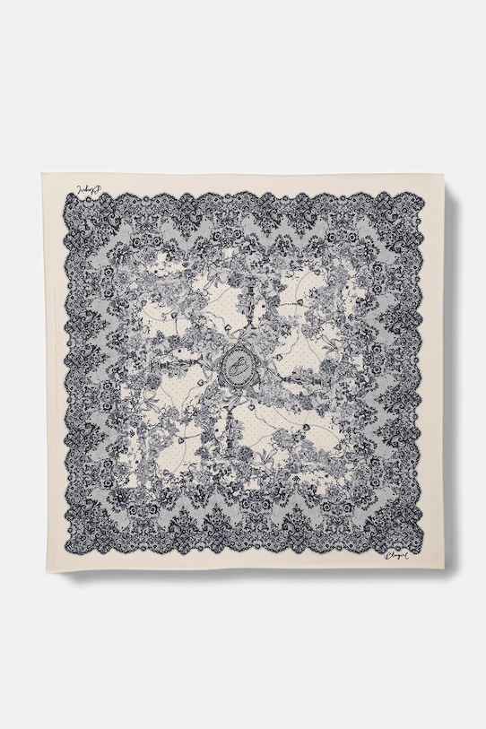 Blugirl Blumarine apaszka damska z jedwabiem beżowy NA6023.T490A