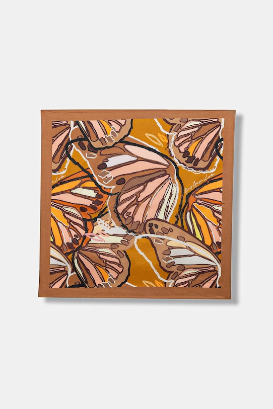 Kurt Geiger London apaszka damska jedwabna brązowy 5632430469