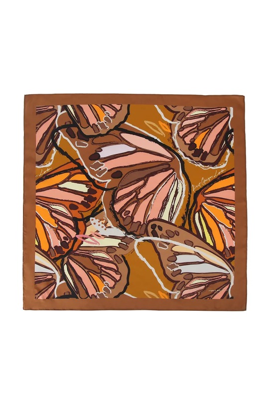 Kurt Geiger London malý dámský hedvábný šátek 5632430469 hnědá SS26