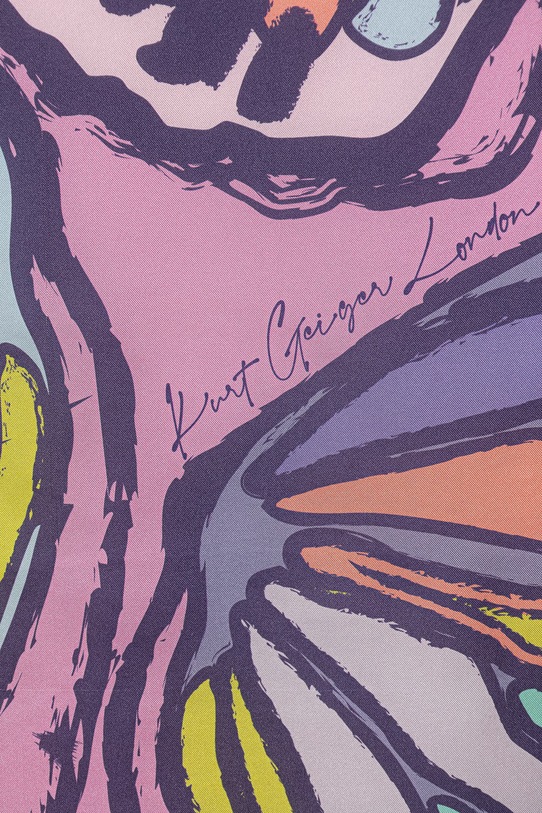 Kurt Geiger London apaszka damska jedwabna 5439753469 różowy SS26