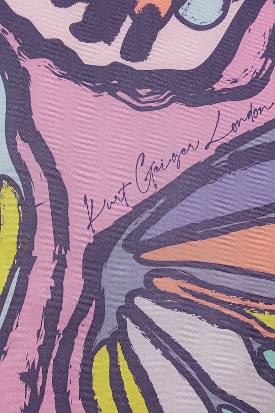 Kurt Geiger London apaszka damska jedwabna 5439753469 różowy SS26