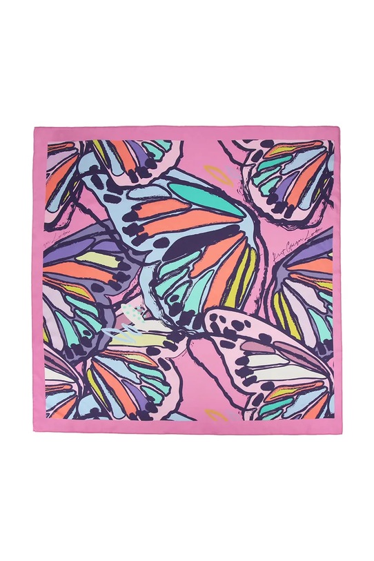 Kurt Geiger London malý dámský hedvábný šátek 5439753469 růžová SS26