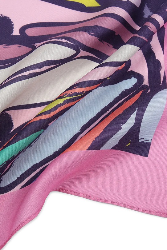 Doplňky Kurt Geiger London malý dámský hedvábný šátek 5439753469 růžová