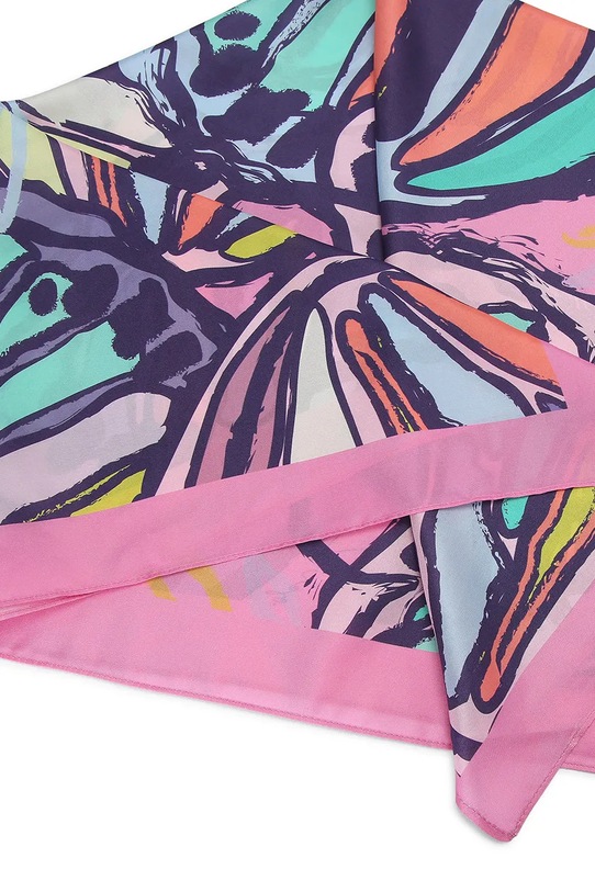 Kurt Geiger London malý dámský hedvábný šátek růžová 5439753469