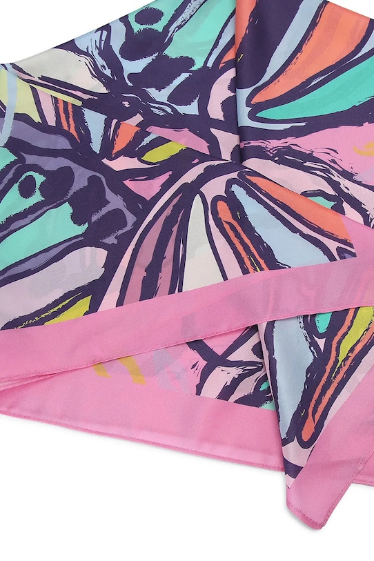 Kurt Geiger London malý dámský hedvábný šátek růžová 5439753469