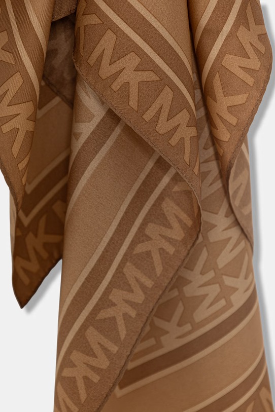 Akcesoria MICHAEL Michael Kors apaszka damska jedwabna 29MKWC558546B brązowy