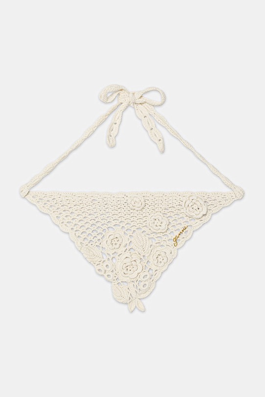 GANNI chusta bawełniana damska beżowy B3020205