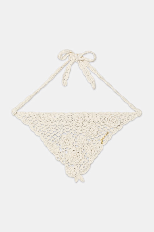 GANNI chusta bawełniana damska beżowy B3020205