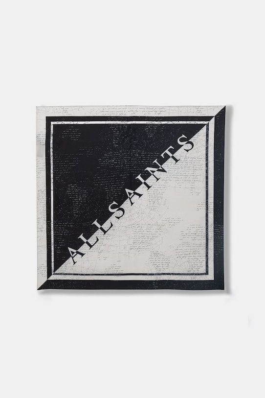 AllSaints apaszka damska jedwabna czarny 29W062XE