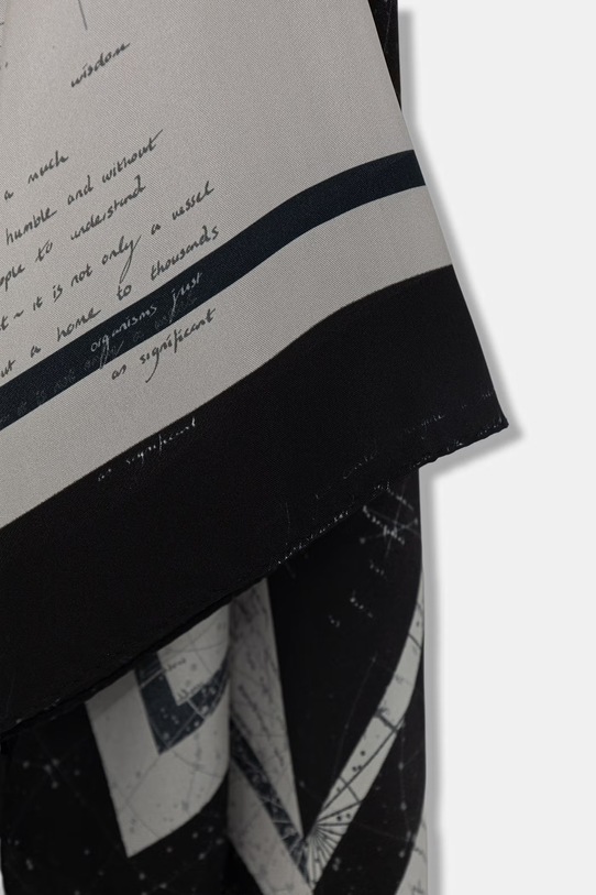 Akcesoria AllSaints apaszka damska jedwabna 29W062XE czarny