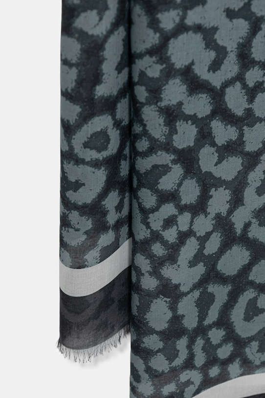 AllSaints szal damski z modalu 29W065XE szary SS26