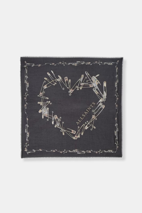 AllSaints chusta damska z modalu czarny 29W068XE