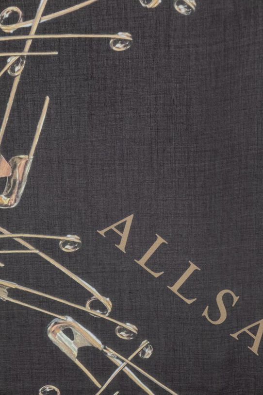 AllSaints chusta damska z modalu 29W068XE czarny SS26