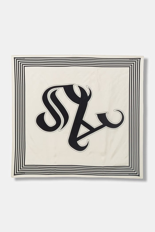 AllSaints apaszka damska jedwabna beżowy 29W069XE