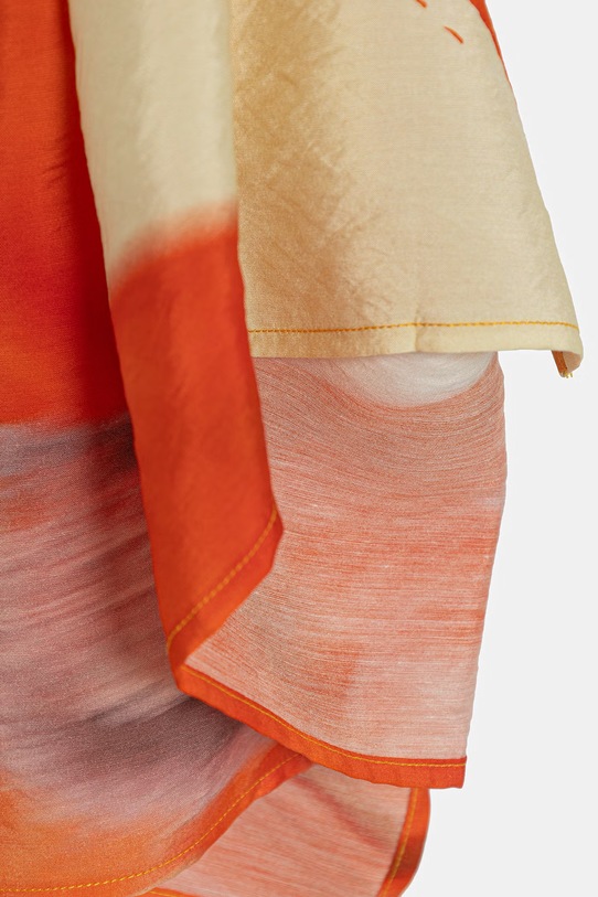 Akcesoria Never Fully Dressed apaszka damska z wiskozy NFDA621 pomarańczowy