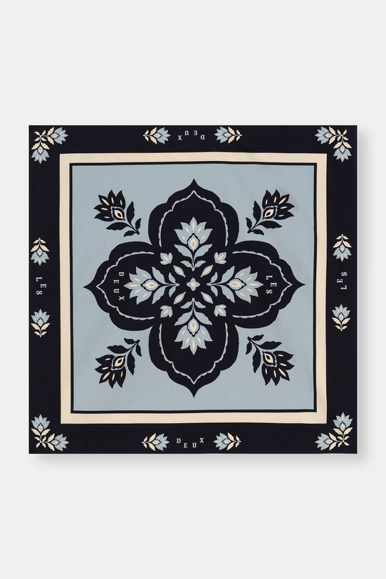 Les Deux pamut sál Arabesque mintás kék 1001603