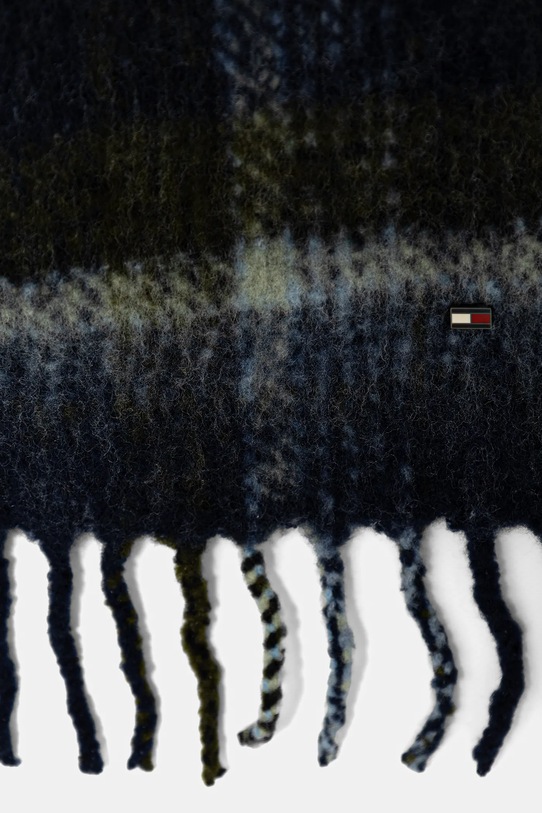 Tommy Hilfiger szalik z dodatkiem wełny AM0AM14284 granatowy SS26