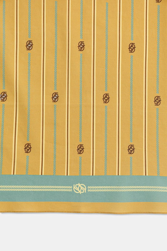 Drôle de Monsieur apaszka damska bawełniana Rayure Monogramme K.BA021.CO128.MS żółty SS26