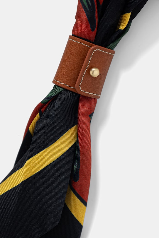 Drôle de Monsieur τετράγωνο μαντήλι ανδρικό μεταξωτό Foulard Tropicana K.BA025.SE007.NY σκούρο μπλε