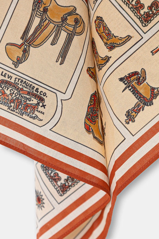 Akcesoria Levi's apaszka bawełniana M's Bandana 005CX pomarańczowy