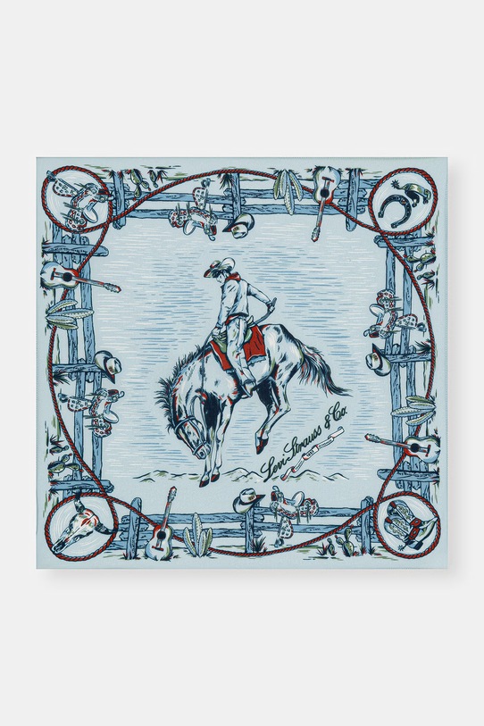 Levi's eșarfă din bumbac M's Bandana cu modele albastru 005CX