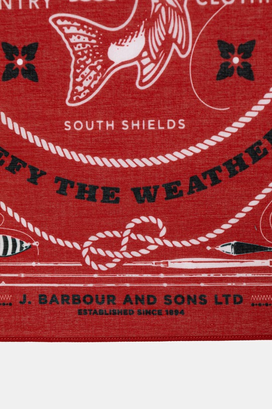 Barbour MAC0488RE71 bandana bawełniana męska MAC0488RE71 czerwony SS26