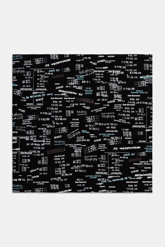 MM6 Maison Margiela apaszka bawełniana czarny SH0TF0002.M35804.002S