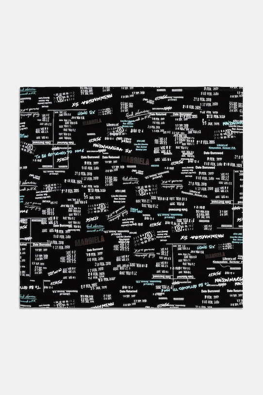 MM6 Maison Margiela apaszka bawełniana czarny SH0TF0002.M35804.002S