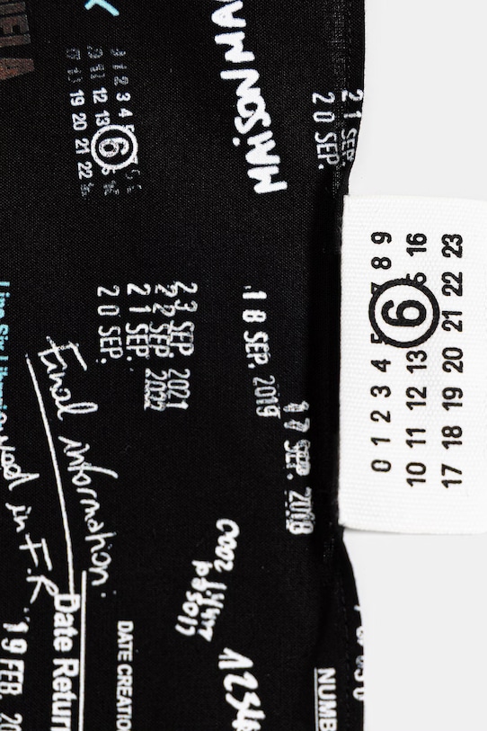 Akcesoria MM6 Maison Margiela apaszka bawełniana SH0TF0002.M35804.002S czarny