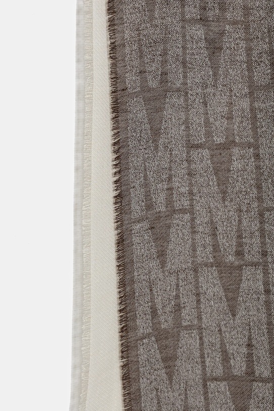 Moschino szal z dodatkiem lnu M5889.50248 beżowy SS26