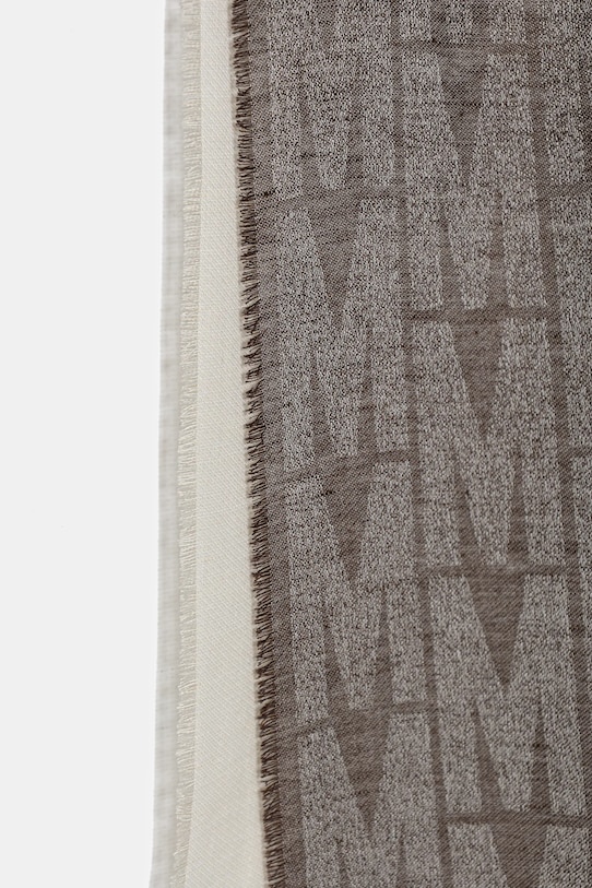 Moschino szal z dodatkiem lnu M5889.50248 beżowy SS26