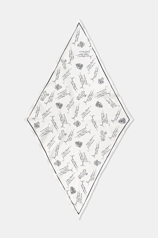 Maison Kitsuné Poetic Paris apaszka bawełniana damska beżowy QU06202WB0054