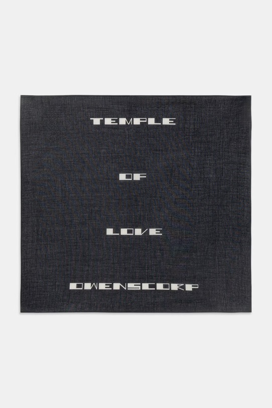 Rick Owens DRKSHDW Temple of Love apaszka bawełniana czarny DA01F4471.SCAEP7