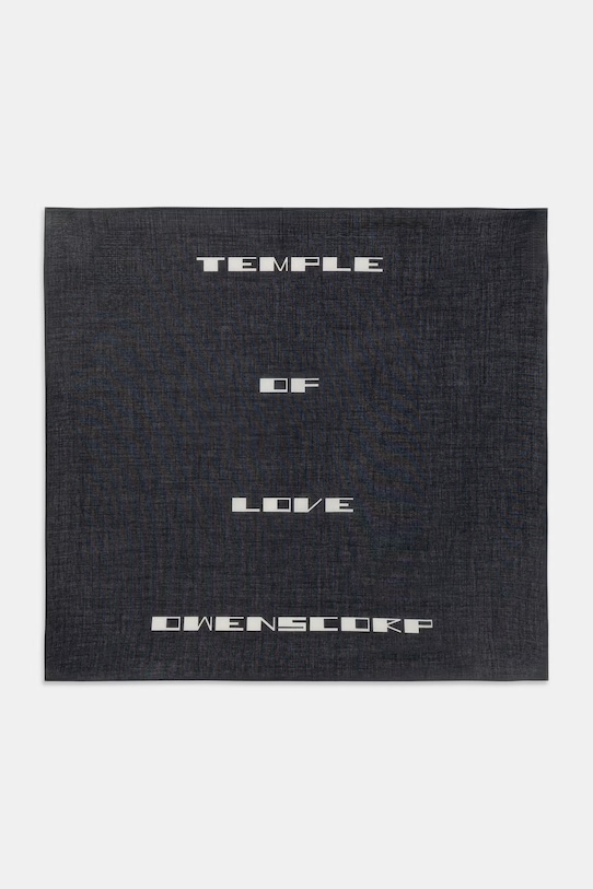 Rick Owens DRKSHDW Temple of Love apaszka bawełniana czarny DA01F4471.SCAEP7