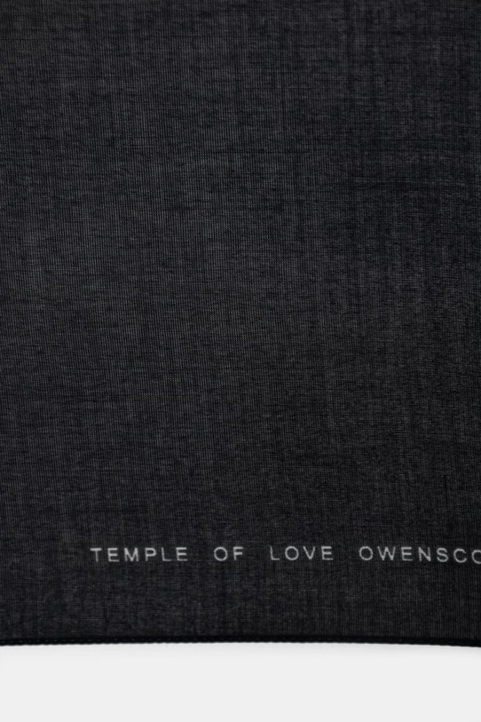 Rick Owens DRKSHDW Penta apaszka bawełniana DA01F4471.SCAEP3 czarny SS26